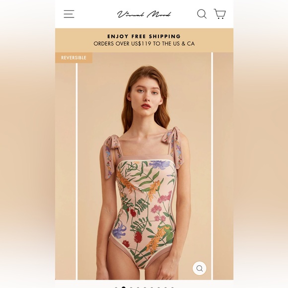 Chic Floral Black and Pink One-Piece Swimsuit - Picture 1 of 8